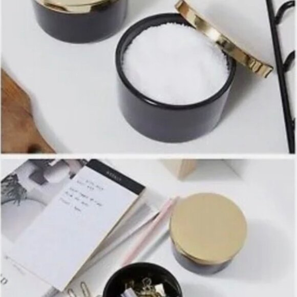 Z Galleries Multi Use Storage Duo Containers Black Gold - Picture 3 of 3